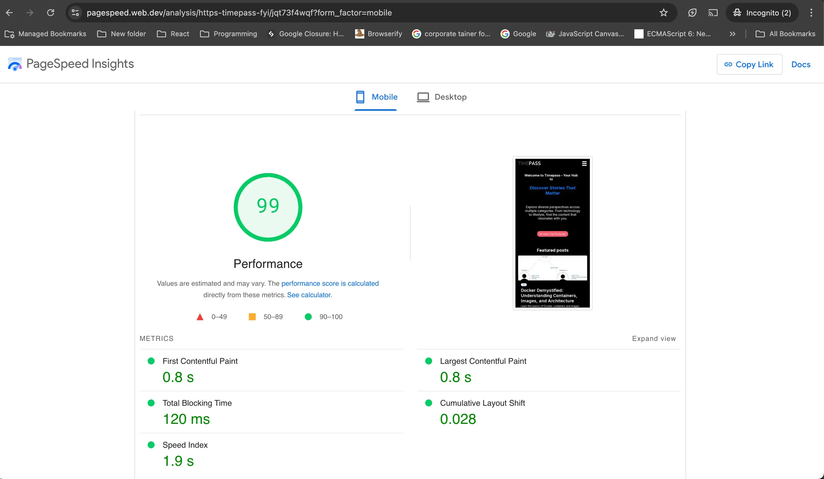 Performance After Inline CSS